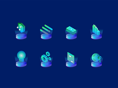 Isometric icon set