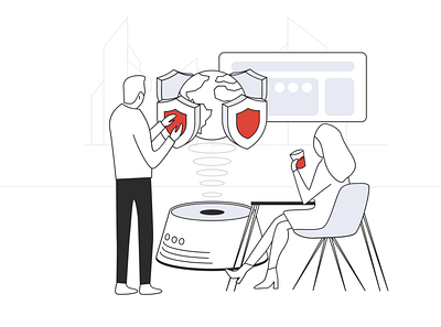 security illustration design discussion drinking illustration isometric isometric art management security ui web