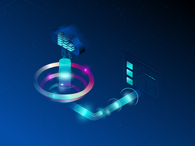 Data funnel data design illustraion illustration isometric art isometry vector web