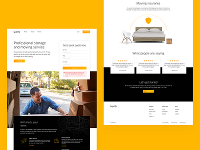 Kerb homepage moving website