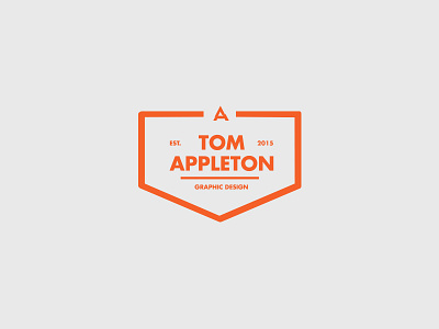 Tom Appleton Design Badge badge branding design est graphic graphic design logo minimal orange retro simple vintage