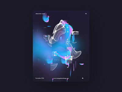 Abstraction Series #2 poster abstract art digital art graphic graphic design poster ui web design website