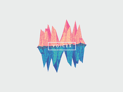 Voices cinema 4d crystal graphic design illustration logo design publication