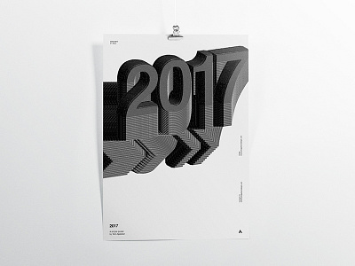 2017 poster 2017 3d new year poster poster design swiss type typography