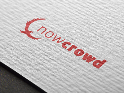 Logo for Now Crowd b2b black branding business design grey identity logo red white