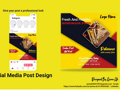 Social Media Post Design | Food post