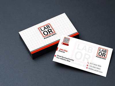 Business card sample for labor company