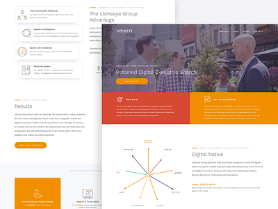 Website for a C-Suite recruitment Company colorful design designagency designstudio digital interface playful ui ux website