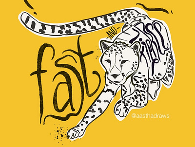 The cheetah club | typography art artist cat catillustration character cheetah comic design illustration ink kyle brushes lettering procreate typogaphy wildcat