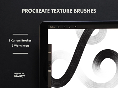 Procreate Texture Brush: Threads apple ipad calligraphy ipad pro lettering procreate
