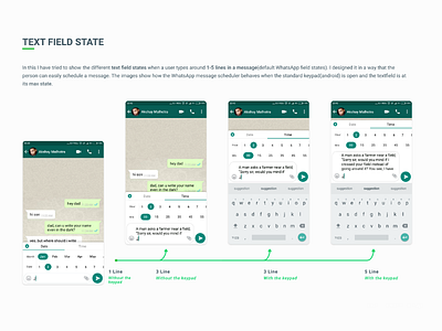 WhatsApp Message Scheduler Text Field State