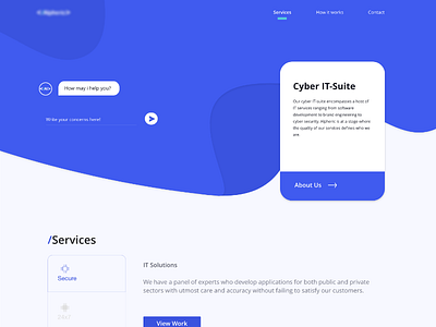 /A1 Cyber Security Website's UI Design