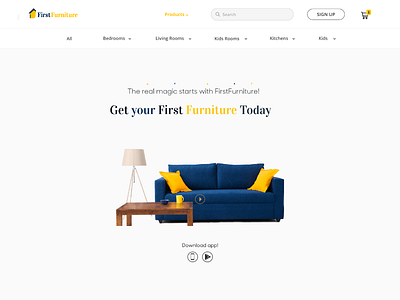 FirstFurniture Website Concept UI/UX Design app application company website design graphic design ui design user design user experience user interaction ux design web design website website design