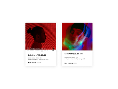 Artist Profile UI Cards artist cards music red ui white