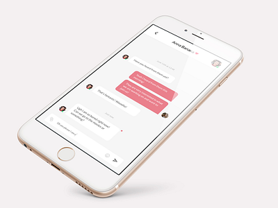 Direct Messaging - Daily UI #013 daily ui daily ui 13 direct messaging messaging mobile pink ui white