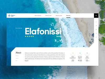 Beach page layout beach grid layout landing page material design ocean travel uiux vacation web design