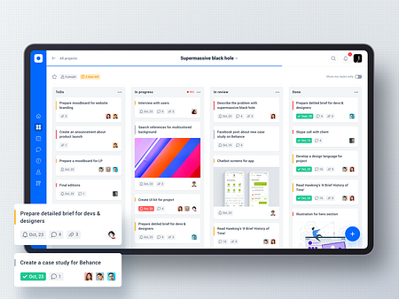 Project management tool: Task board by Anton Yefimenko for Flatstudio ...