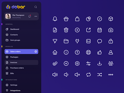 Simple interface icons