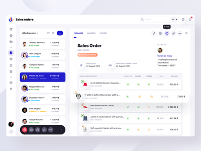 Sales orders page exploration. WIP app batch edit cards clean dashboard design grid icons interface navbar product design sales sales page sidebar table typography ui ui ux ux webdesign