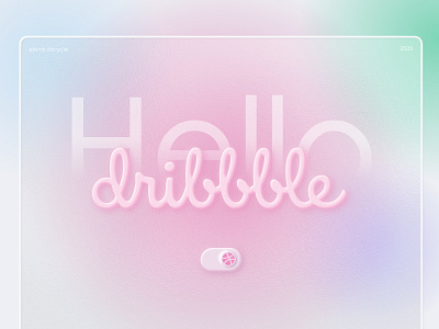 Hello Dribbble! colors dribbble first shot hello neomorphism ui web