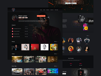 Songwriters Landing Page Design artists design figma graphic design landing page music songs ui ui design ux ux design