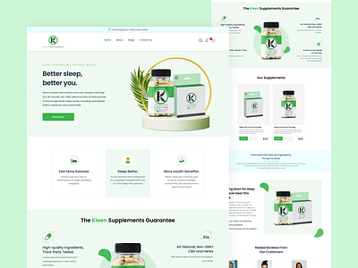 Kleen Supplements Landing Page design figma graphic design landing landing page landing page design mockups responsive design supplements supplements design ui design ux design website website design