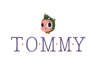 Baby Card — back (Tommy) illustration tommy