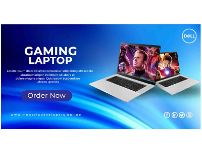 Gaming Laptop Banner banner design branding design designing gaming gaming laptop banner graphic design photoshop