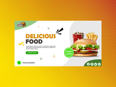 FOOD BANNER banner bannerdesigning branding designing food foodbanner graphic design photoshop socialmedia ui