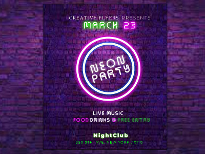 NEON PARTY BANNER