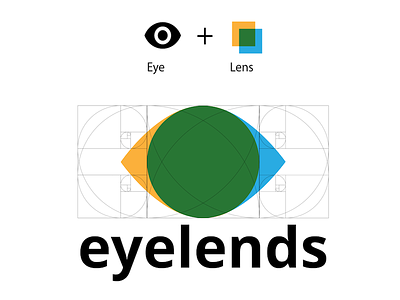 Eyelends Minimal logo colors eye flat golden lens logo minimal noto primary ratio
