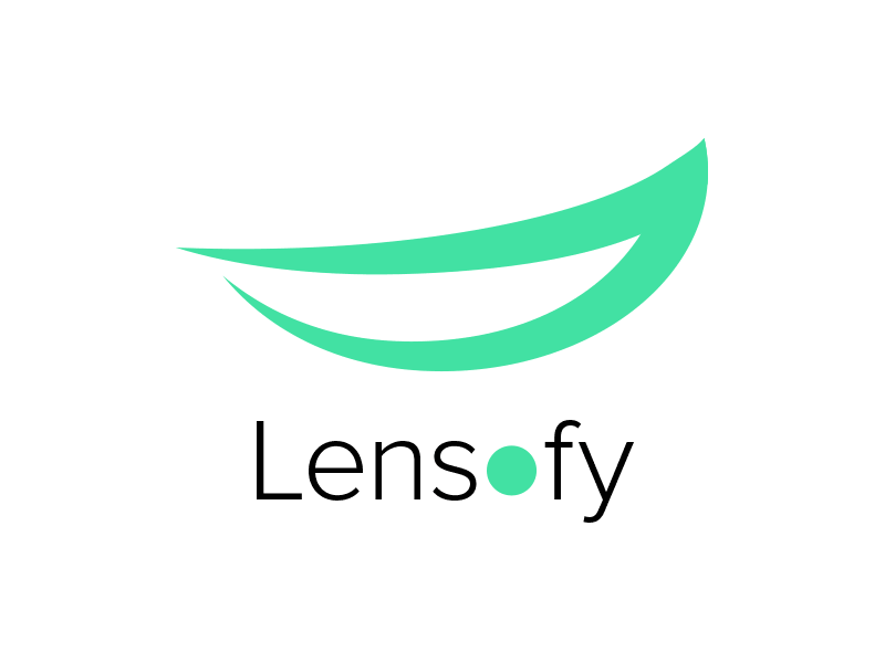 Lensofy logo colors eye flat lens logo minimal primary triads