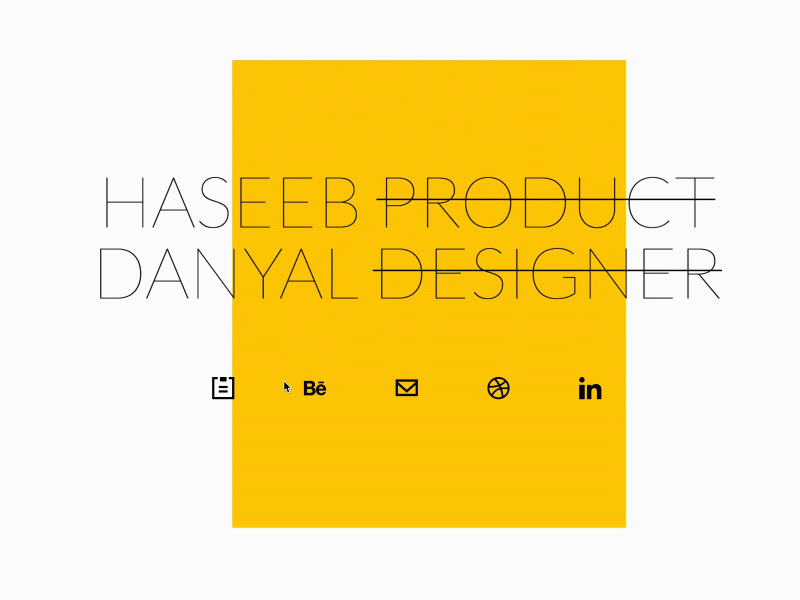 Haseeb Danyal Website flat landing page minimal personal portfolio responsive website