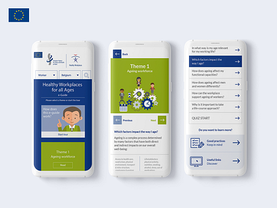 Healthy Workplaces | EU design mobile responsive ui ux website