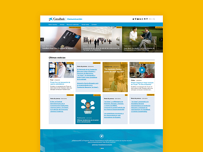 Communication website | Caixabank bank communication design home press responsive ui ux website