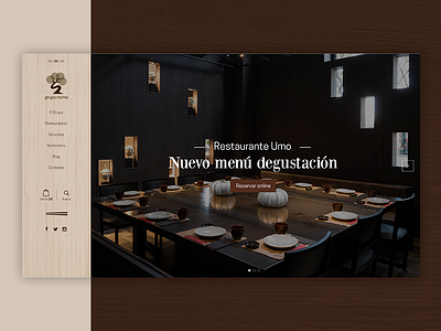 Japanese restaurant | Nomo design food home inspirational japanese lateral menu responsive restaurant ui ux website