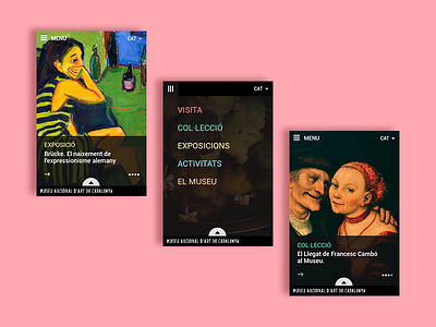 Art museum | MNAC art home mobile museum slider ui ux