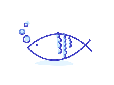 F for Fish #AlphaBite alphabite fish illustration