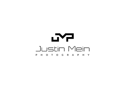 Justin Mein Photography - Brand Identity available for hire black and white brand identity branding concept design flat hire me icon lettermark logo logo design logo designer minimal monogram photography studio symbol vector wordmark