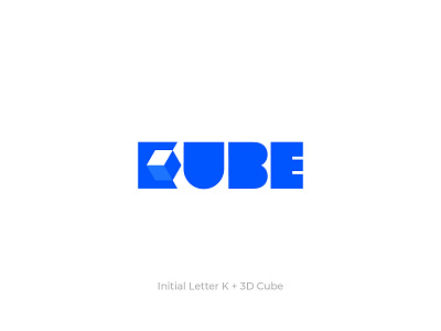 KUBE - Logo Design 3d brand identity branding business cube cube logo geometric illusion lettermark logo logo design logomark logotype marketing agency minimal modern monogram negative space social media startup