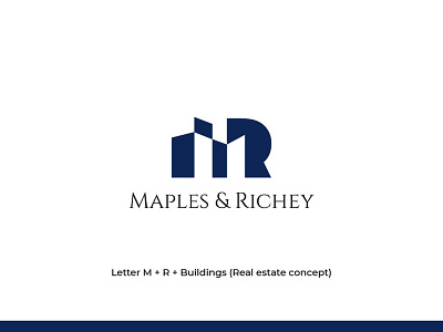 Letter M & R + Real Estate Concept