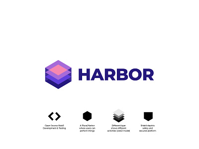 Harbor - Logo Design analytics blockchain brand identity branding concept design development ethereum flat graphic design harbor illustration logo logo design logo designer minimal safe symbol ui web3