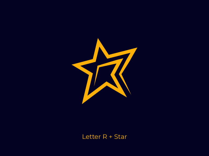 Letter R Star Logomark By Dhaval Adesara On Dribbble