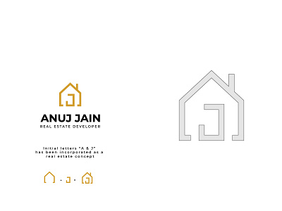 AJ Logomark For Real Estate a logo branding concept construction design flat house icon letter a letter j logo logo design logo designer minimal monogram realestate startup symbol usa vector