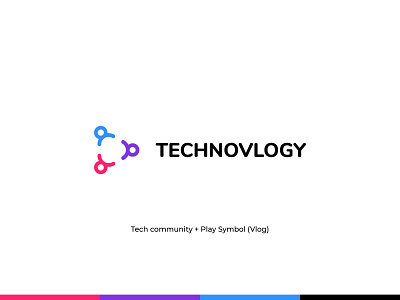 Technovlogy Logo Design available for hire branding community concept conceptual design design flat hire me logo logo design logo designer minimal minimalist simple symbol tech technology ui vector vlogger