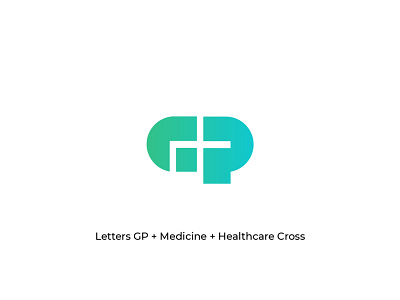 GP Lettermark - Pharma Company available for hire branding concept design flat healthcare hireme icon lettermark logo logo design logotype medical logo minimal negative space pharmacy simple startup symbol vector