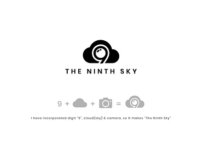 The Ninth Sky - Logo Identity branding camera cloud concept conceptual art design event branding flat icon logo logo design logo designer logosai minimal monogram negative space design simple symbol vector video production