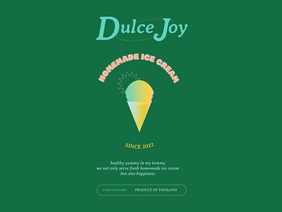 Dulce Joy - Homemade Ice Cream branding design graphic design illustration logo typography vector