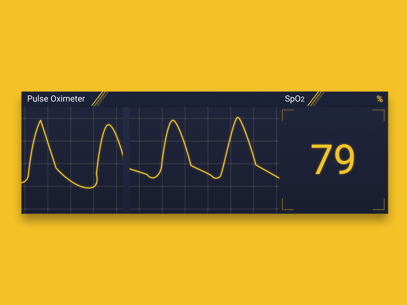Pulse Oximeter Panel touch screen touch screen medical sp02 medical gui ux ui medical device medical panel medical ui pusle oximeter