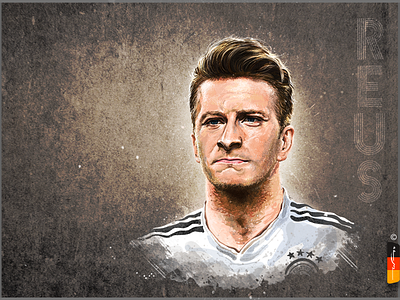 Marco reus deutschland digital foosball germany player portrait realistic reus wacom